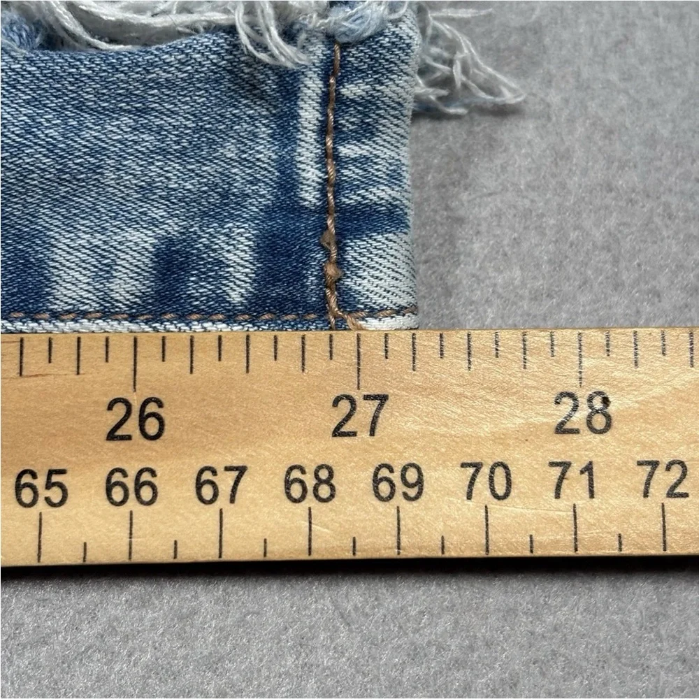American Eagle Denim Super High-Rise Jegging Women 12 Light Blue Distressed - Picture 5 of 11